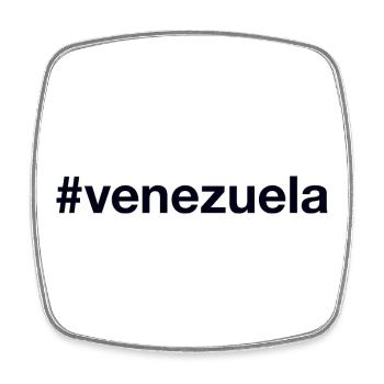 VENEZUELA Hashtag - Viereckiger Kühlschrankmagnet - Weiß - Vorne