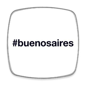 BUENOS AIRES Hashtag - Square fridge magnet - white - Front