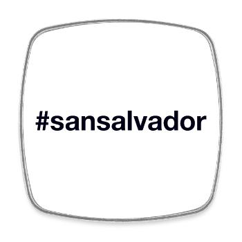 SAN SALVADOR Hashtag - Square fridge magnet - white - Front