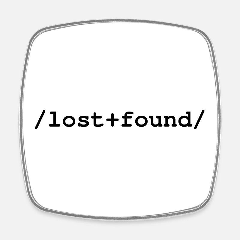 Lost+Found - /lost+found/ folder - Square fridge magnet - white