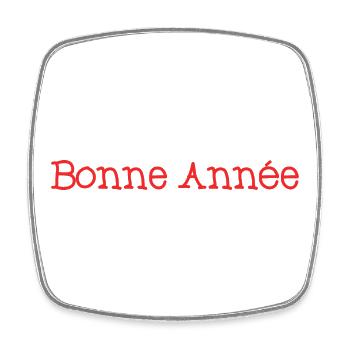 HAPPY NEW YEAR. NEW YEAR'S EVE. NEW YEAR - Square fridge magnet - white - Front