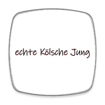 echte Kölsche Jung - Viereckiger Kühlschrankmagnet - Weiß - Vorne