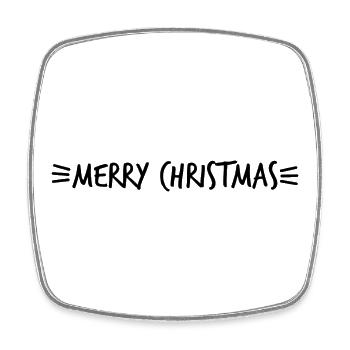 WEIHNACHTEN. FROHE WEIHNACHTEN. FROHE WEIHNACHTEN. NEUJAHRSTAG - Viereckiger Kühlschrankmagnet - Weiß - Vorne