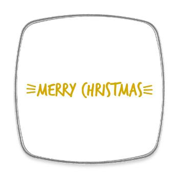 WEIHNACHTSMANN. WEIHNACHTEN. FROHE WEIHNACHTEN. FROHE WEIHNACHTEN - Viereckiger Kühlschrankmagnet - Weiß - Vorne