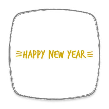 HAPPY NEW YEAR. NEW YEAR'S EVE. NEW YEAR - Square fridge magnet - white - Front