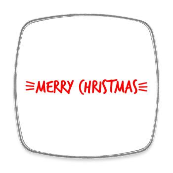 PÈRE NOËL. NOËL. JOYEUX NOËL. JE PEUX PAS - Magnet carré - blanc - Devant