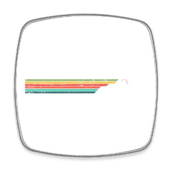 Mountain Ridge Rainbow Stripes - Square fridge magnet - white - Front