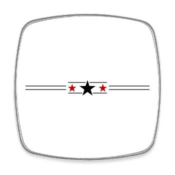 Sterne Linie Symbol Element - Viereckiger Kühlschrankmagnet - Weiß - Vorne