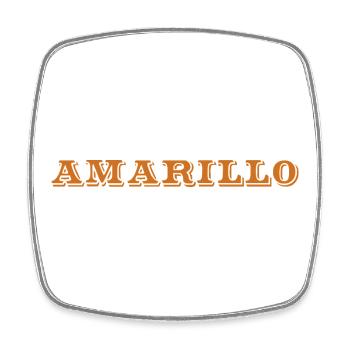 Amarillo Texas - Viereckiger Kühlschrankmagnet - Weiß - Vorne