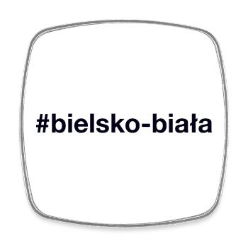 Bielsko-Biala Pologne - Magnet carré - blanc - Devant