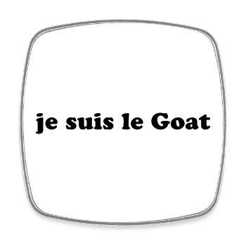Tshirt idea humor goat - Square fridge magnet - white - Front