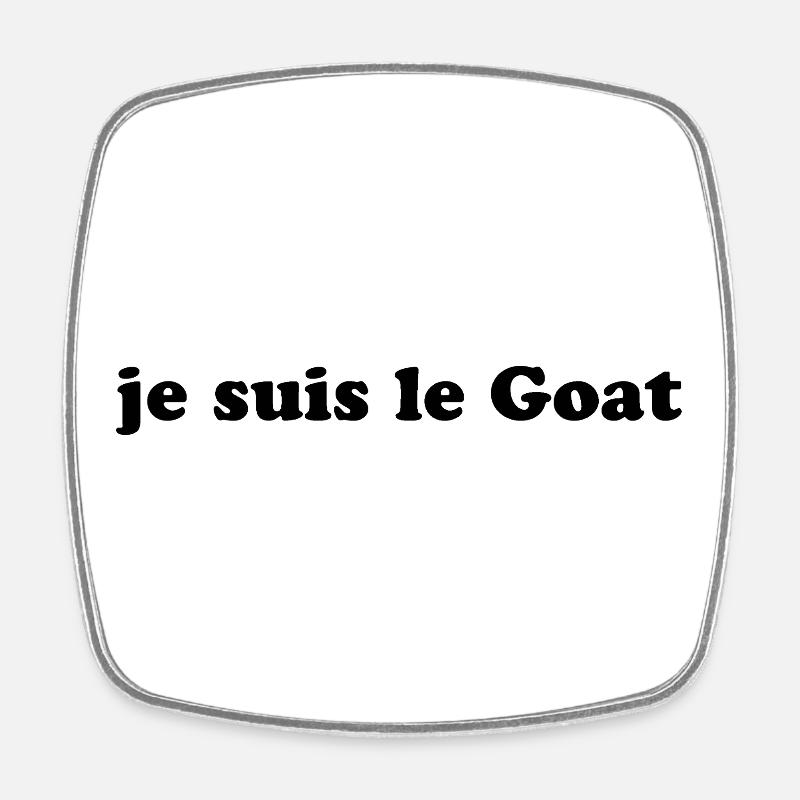 Tshirt idée humour goat - Magnet carré - blanc