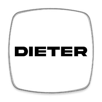 Dieter Gift First Name - Square fridge magnet - white - Front