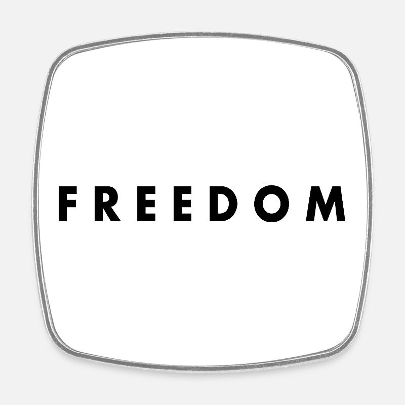 Liberté - Magnet carré - blanc