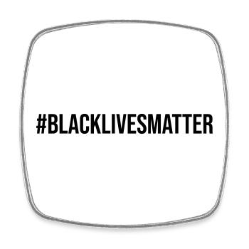 Hashtag Black Lives Matter - Viereckiger Kühlschrankmagnet - Weiß - Vorne