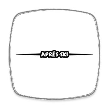 Après-ski line - Square fridge magnet - white - Front