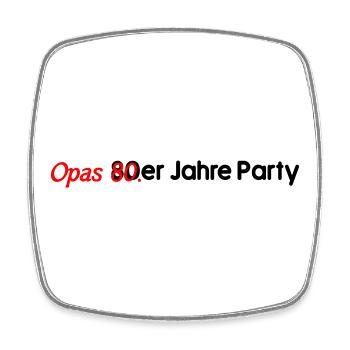Opas 80er - Viereckiger Kühlschrankmagnet - Weiß - Vorne