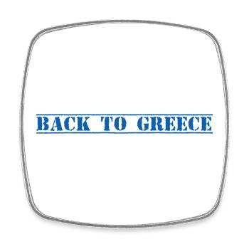 Grèce, Grèce - Magnet carré - blanc - Devant