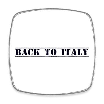 Italy Italien - Square fridge magnet - white - Front