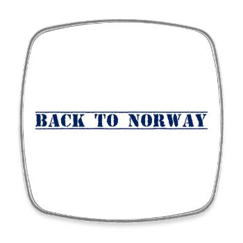Norway Norwegen - Viereckiger Kühlschrankmagnet - Weiß - Vorne