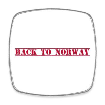 Norway Norwegen - Square fridge magnet - white - Front