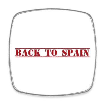 Spain Spanien - Viereckiger Kühlschrankmagnet - Weiß - Vorne