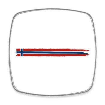 Norway Flag - Holiday Nature Gift - Square fridge magnet - white - Front