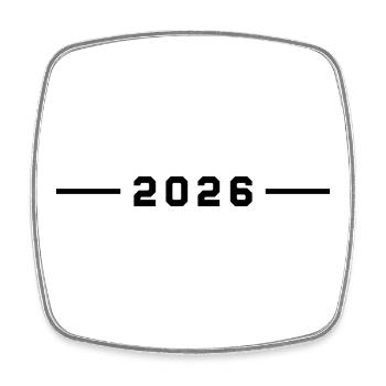 2026 stroke - Square fridge magnet - white - Front