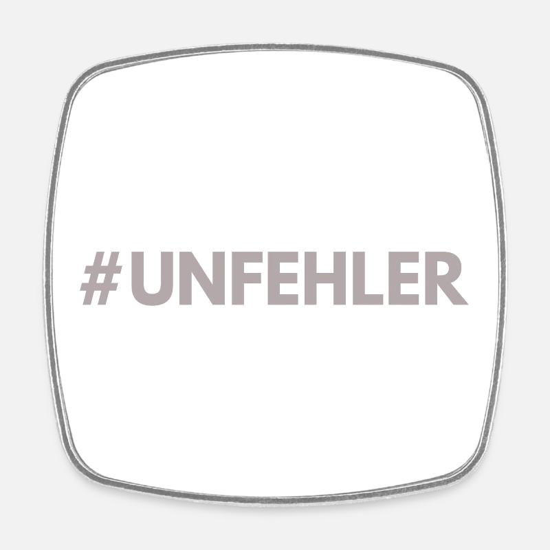 #Unfehler - Square fridge magnet - white