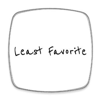 Least Favorite - Viereckiger Kühlschrankmagnet - Weiß - Vorne