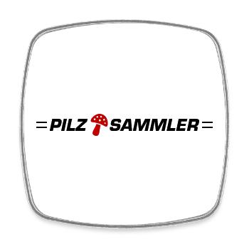 Pilz Sammler - Viereckiger Kühlschrankmagnet - Weiß - Vorne