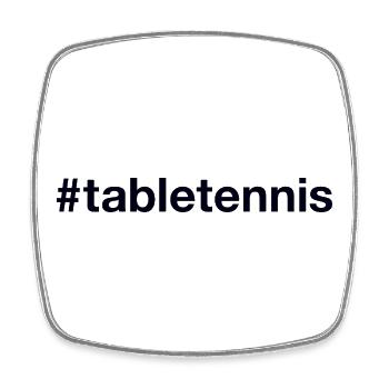 Table Tennis Tischtennis Hashtag - Magnet carré - blanc - Devant