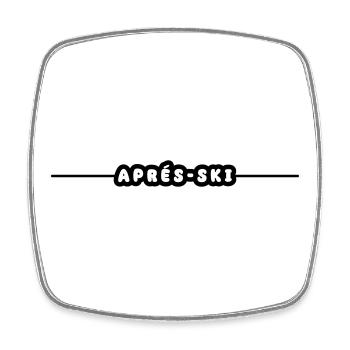 Après-ski holiday - Square fridge magnet - white - Front