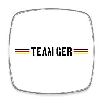 Deutschland Team Germany Fahne - Viereckiger Kühlschrankmagnet - Weiß - Vorne
