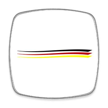 Deutschland Team Linie Fahne - Viereckiger Kühlschrankmagnet - Weiß - Vorne