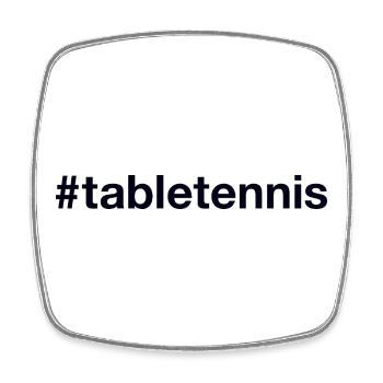 Table Tennis Tischtennis Hashtag - Magnet carré - blanc - Devant