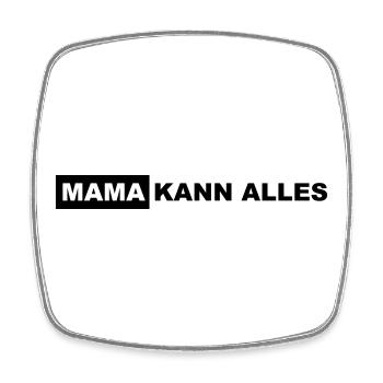 Mama kann alles Schriftzug - Viereckiger Kühlschrankmagnet - Weiß - Vorne