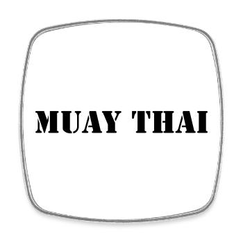Muay thai - Square fridge magnet - white - Front