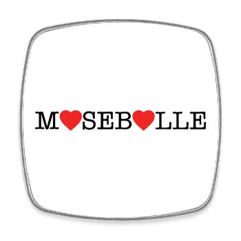 Mosebolle - Magnet carré - blanc - Devant