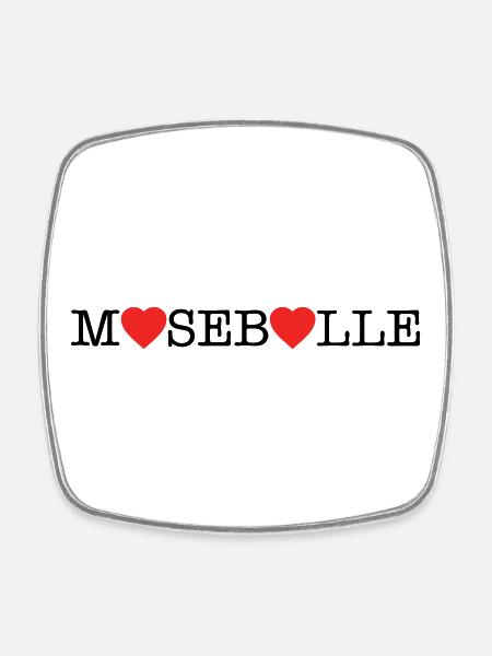 Mosebolle - Square fridge magnet - white