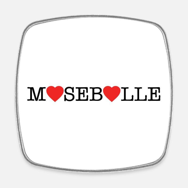 Mosebolle - Magnet carré - blanc