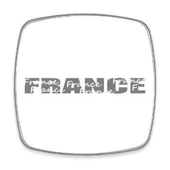 France - Magnet carré - blanc - Devant