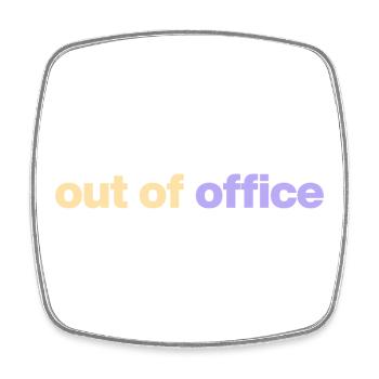Out of Office - Square fridge magnet - white - Front