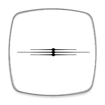 Line Symbol Ornament - Square fridge magnet - white - Front