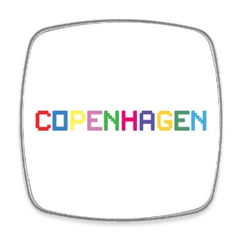 Copenhagen Denmark - Viereckiger Kühlschrankmagnet - Weiß - Vorne