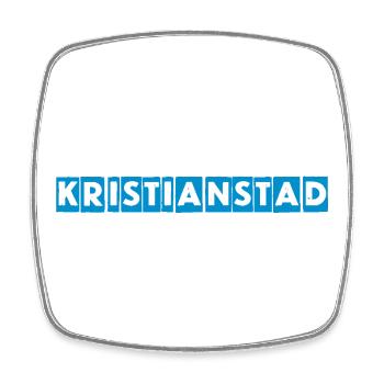 Kristianstad - Viereckiger Kühlschrankmagnet - Weiß - Vorne