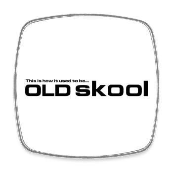 Old Skool Hardcore – So war es früher - Viereckiger Kühlschrankmagnet - Weiß - Vorne