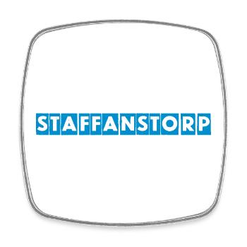 Staffanstorp – Blue Text Design - Square fridge magnet - white - Front