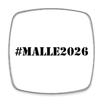 Malle 2026 - Square fridge magnet - white - Front
