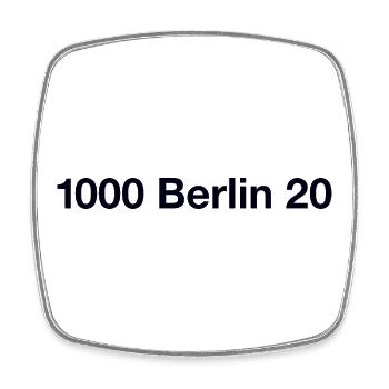 Berlin 20 Spandau - Square fridge magnet - white - Front